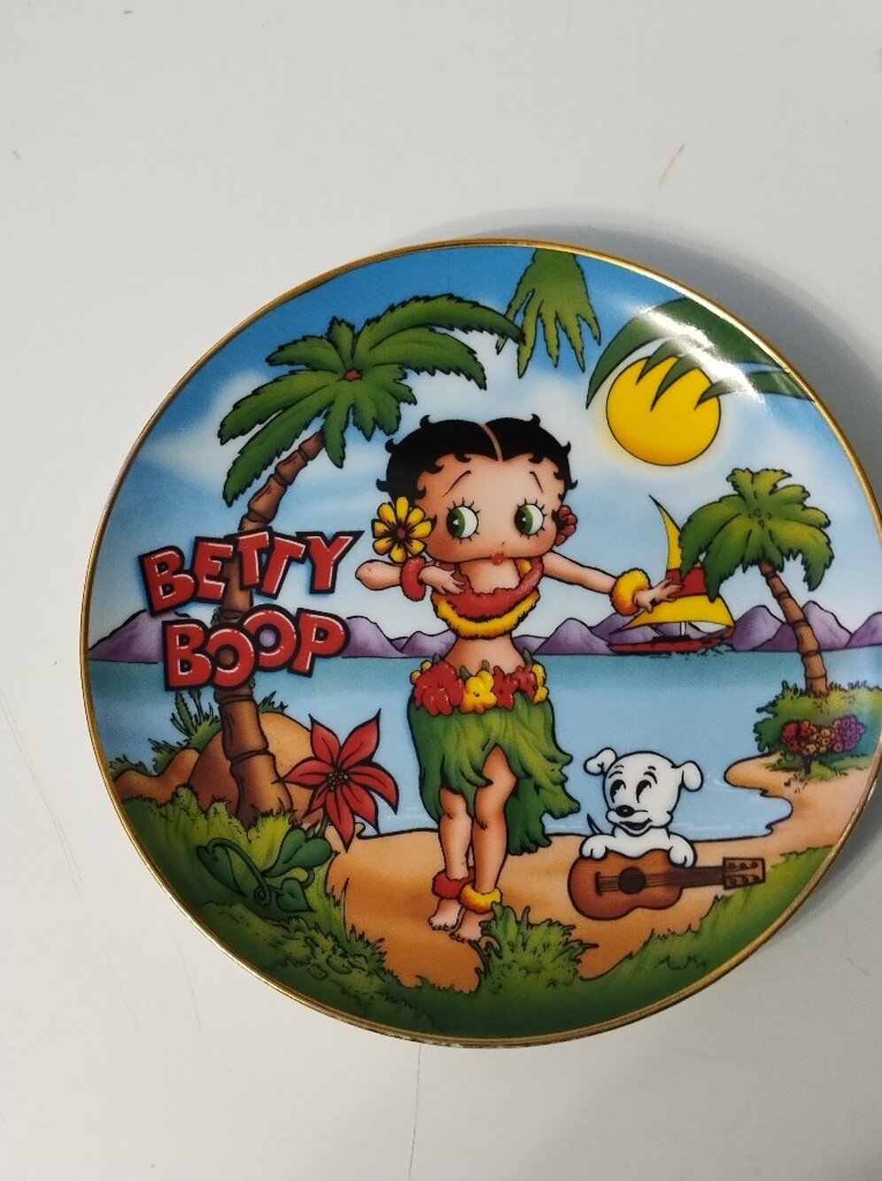 1994 "Tropical Time" Betty Boop Limited Edition Plate.